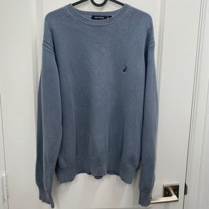 NAUTICA-Vintage Men's Cotton Sweater (Slate Blue)